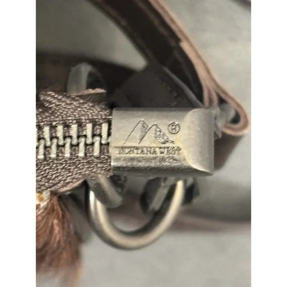 Montana West Crossbody Bag Womens Brown Genuine Leather Hair-On Hide Western - Picture 8 of 16